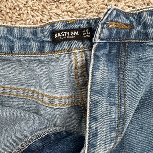 Nasty Gal Light Blue Denim Pants